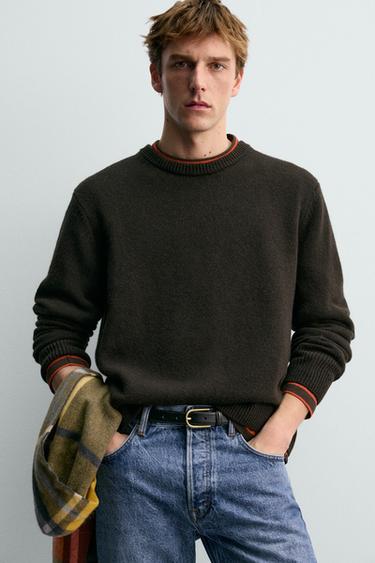 PULL EN LAINE - CACHEMIRE AARON LEVINE X ZARA - Marron foncé de Zara - Image 5