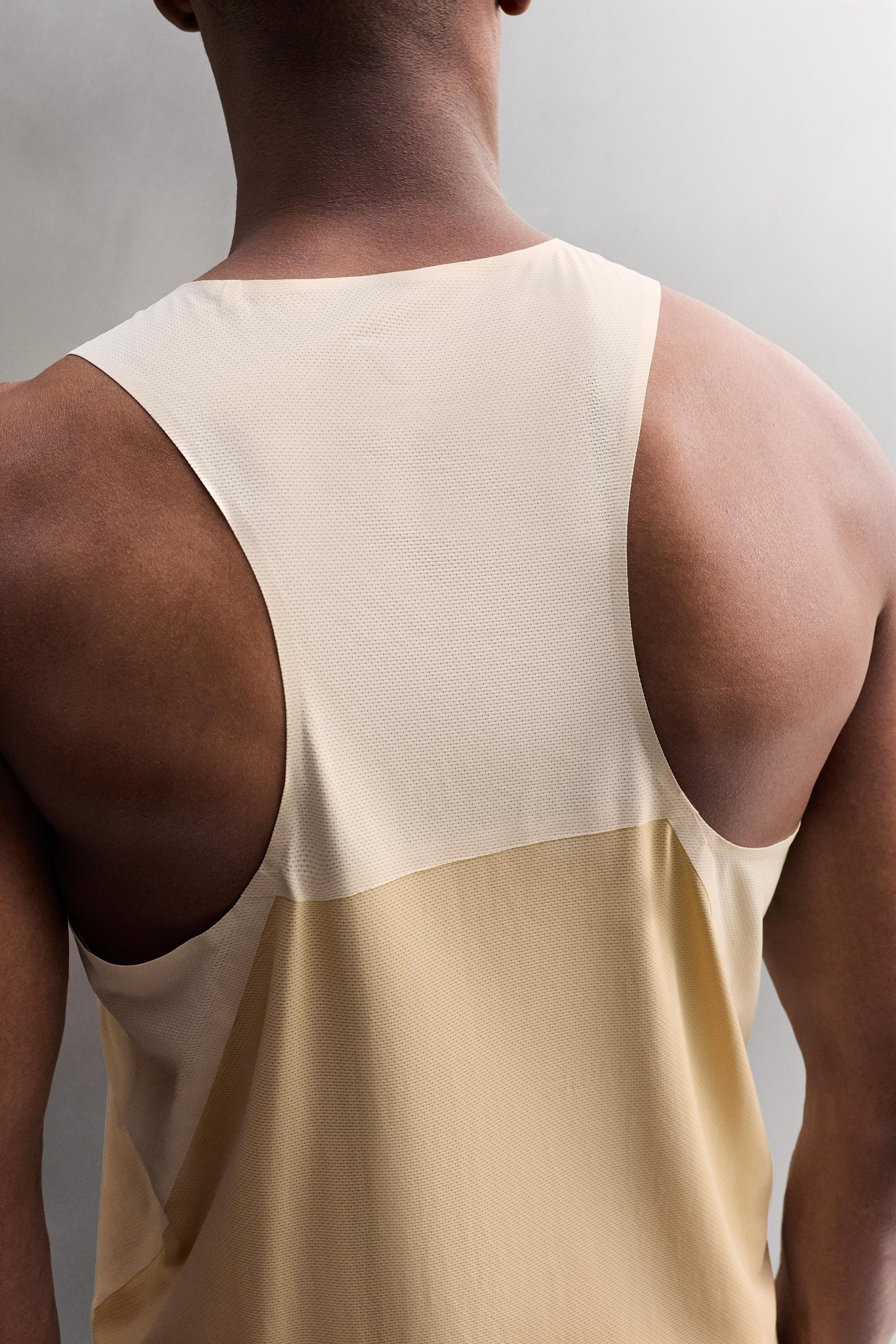 COLOR BLOCK TECHNICAL TANK TOP - Oyster-white | ZARA United