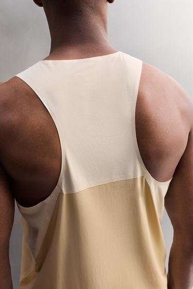 DÉBARDEUR TECHNIQUE COLOR BLOCK - Blanc cassé de Zara - Image 5