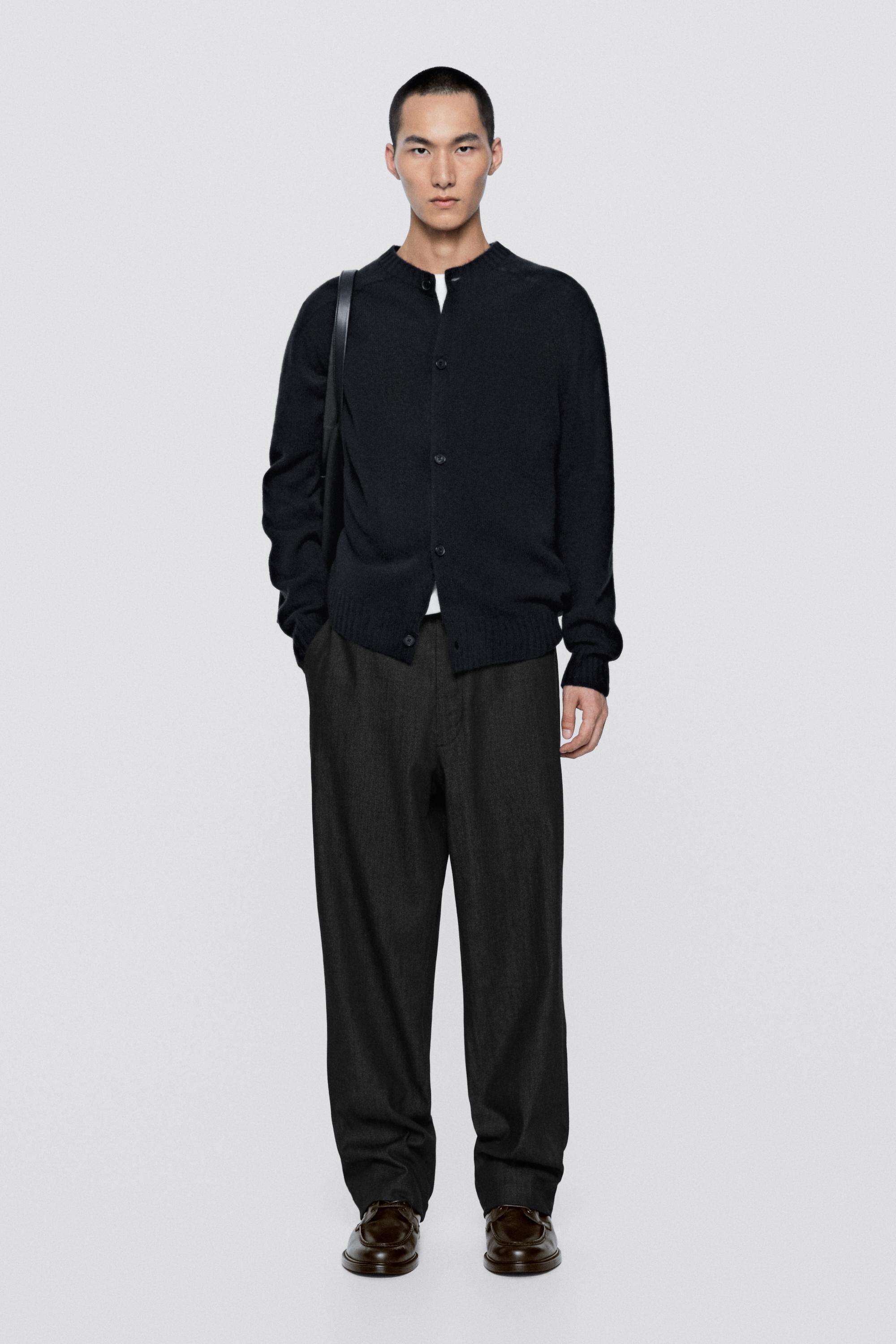 Cotton blend denim-effect pants - LIMITED EDITION