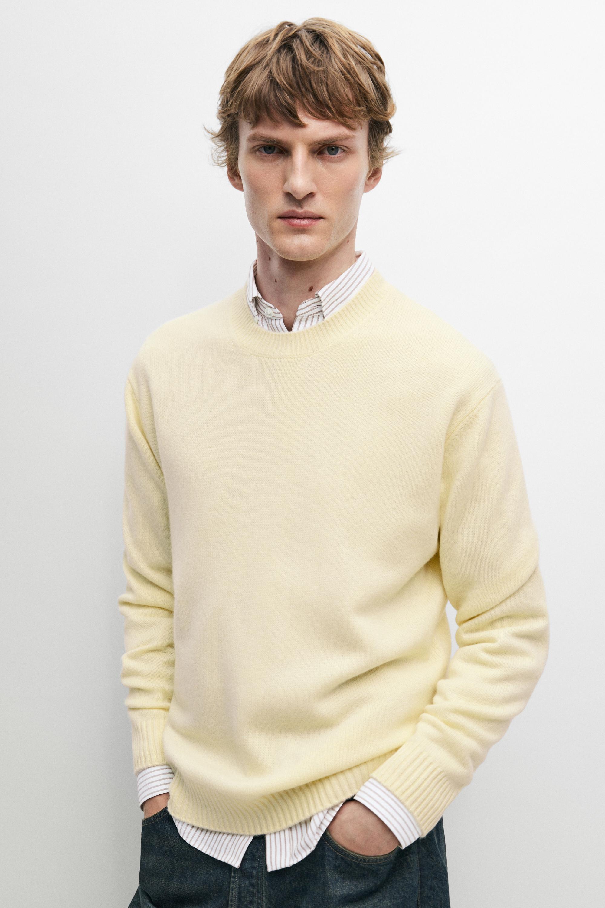 Cashmere round neck knit sweater