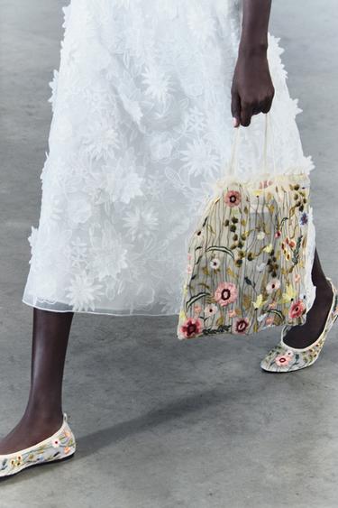 TEXTILN KABELKA SHOPPER S V݊IVKOU - Vcebarevn od Zara