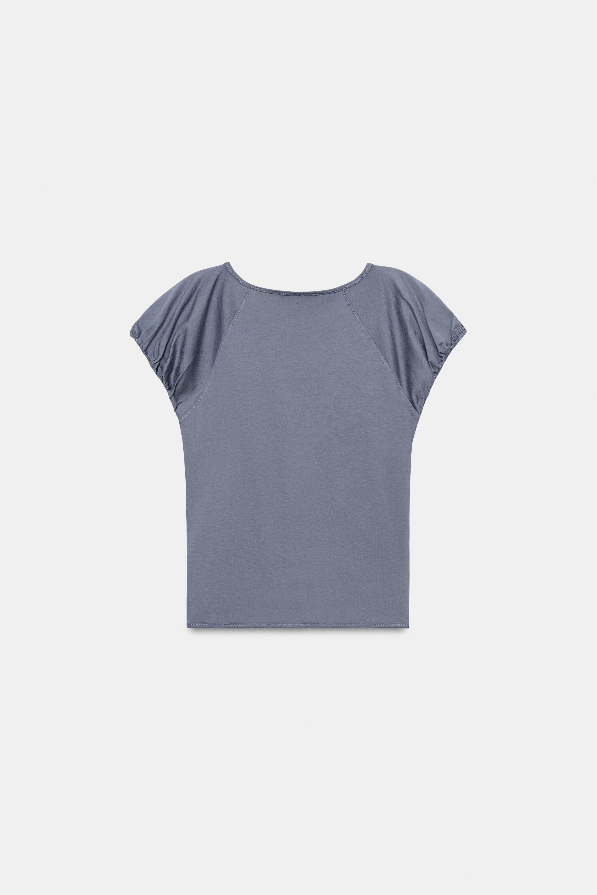 RUCHED TIE TOP