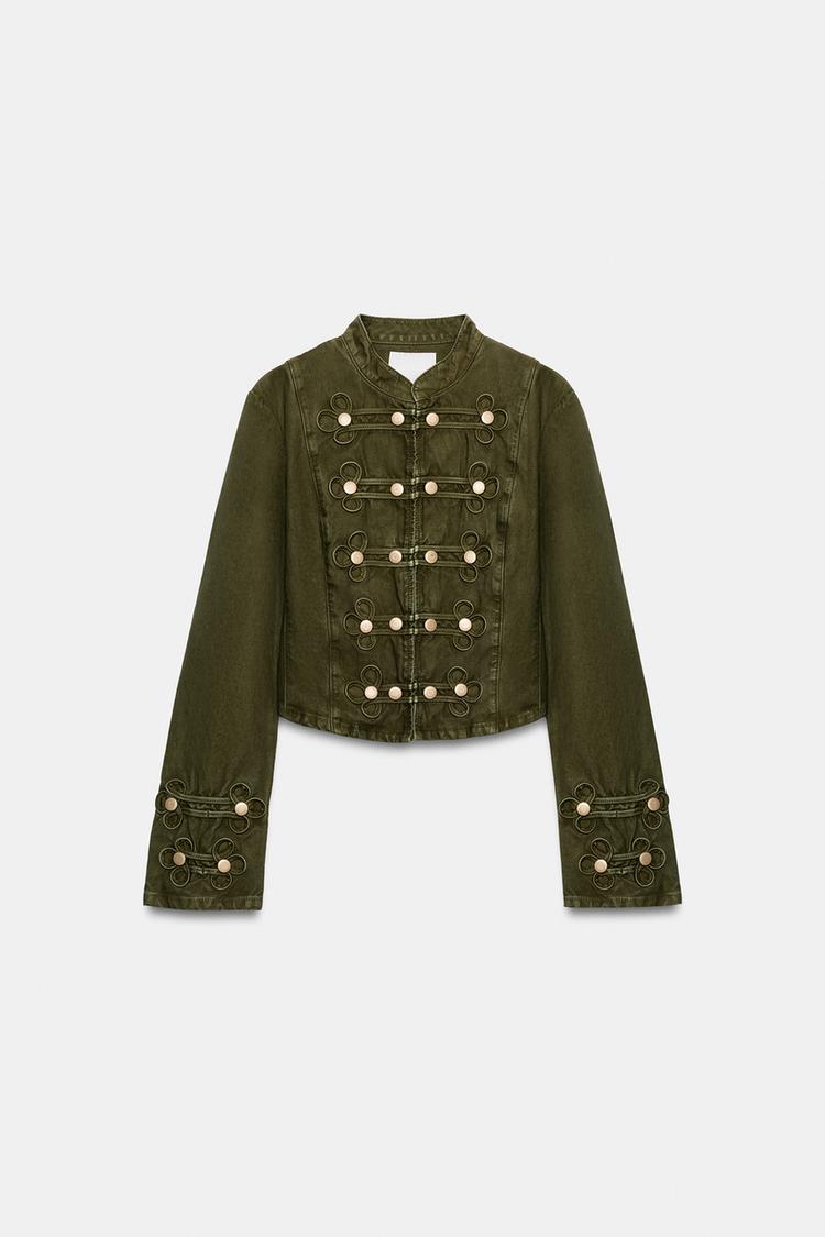 Chaqueta de mezclilla TRF con botones 6