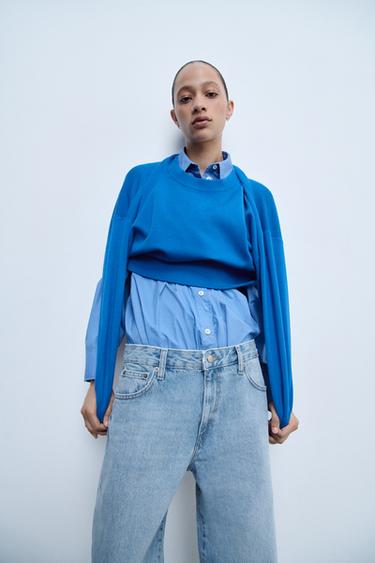 JEAN COLLECTION ZW AVEC COUPE LARGE ET TAILLE MI-HAUTE - Bleu clair de Zara - Image 1