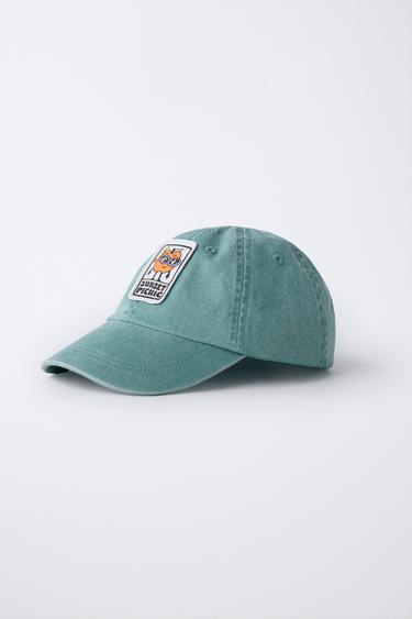 CASQUETTE EFFET DÉLAVÉ AVEC PIÈCE - Bleu chiné de Zara - Image 1