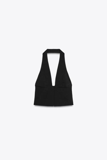 HALTER STRETCH TOP - Black by Zara - Image 4