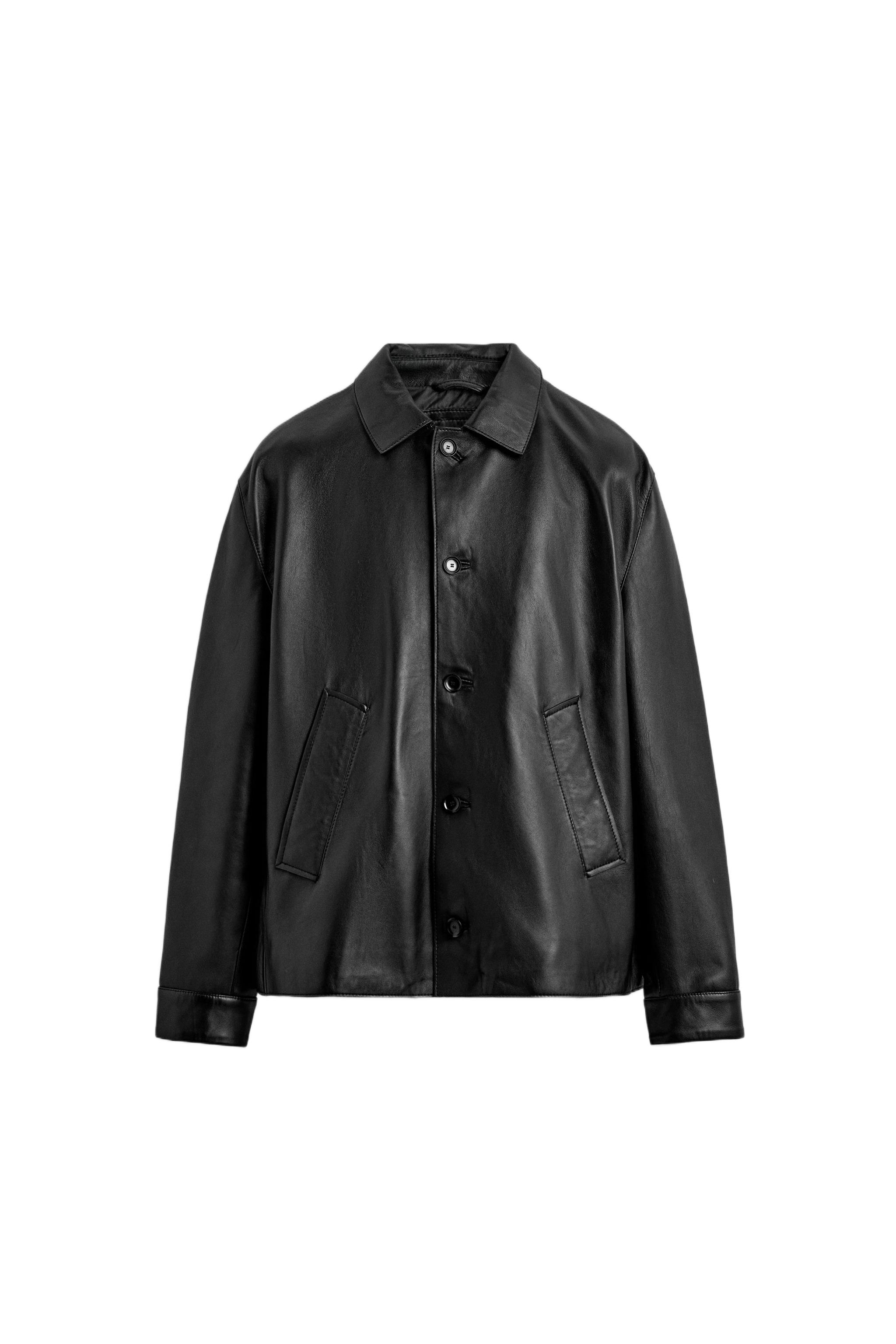 ZARA レザーナッパジャケット 羊革 ブラック 美品 レザーナッパジャケット - ブラック | ZARA Japan / 日本