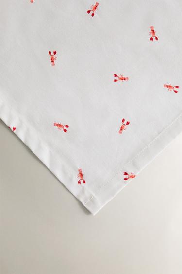 RESIN-COATED LOBSTER COTTON TABLECLOTH - Blue by Zara - Image 2