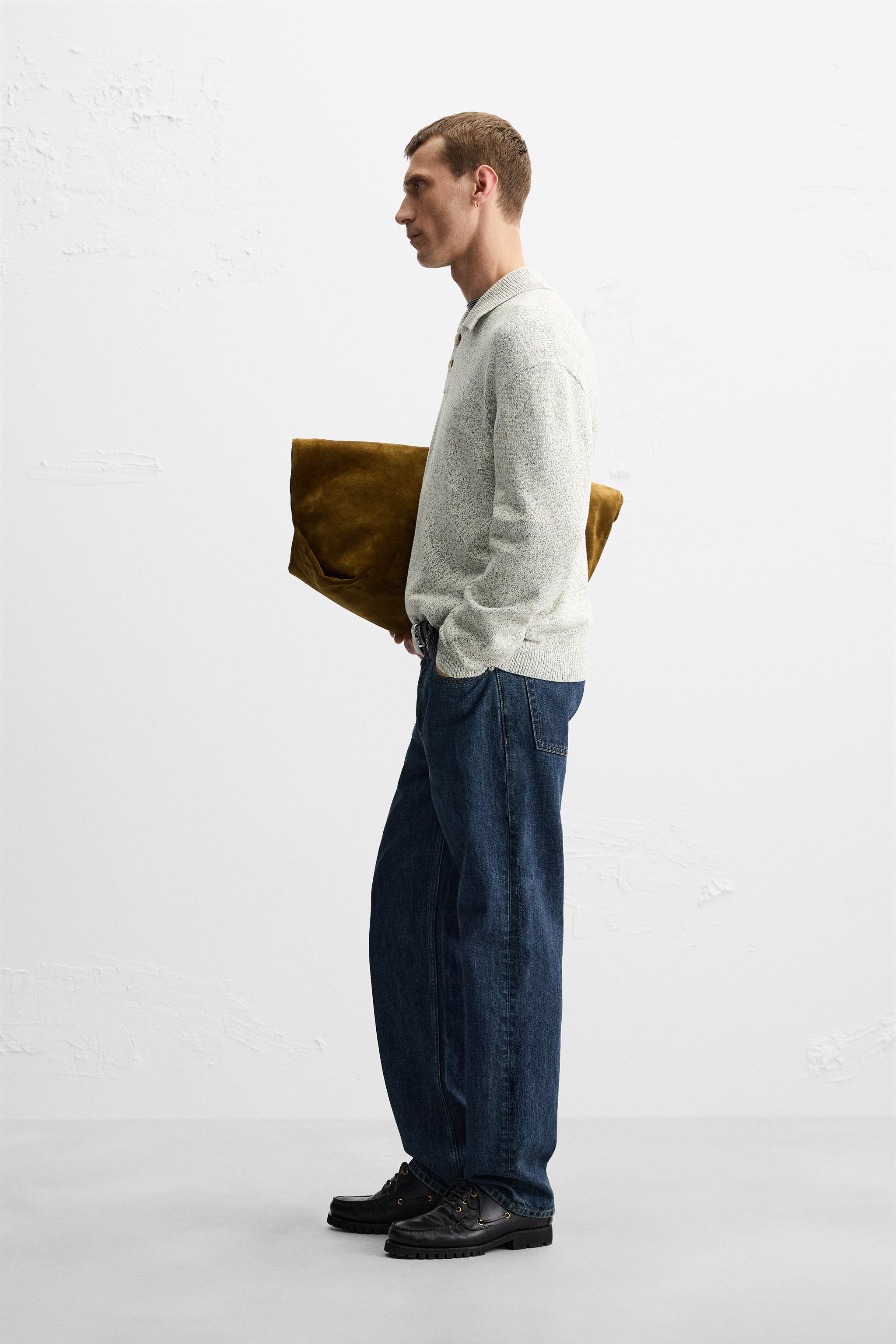 TEXTURED KNIT POLO - Green / Ecru | ZARA United States