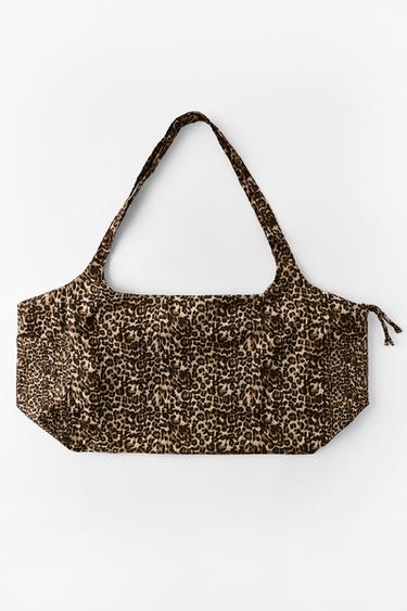 حقيبة كبيرة من القطن بطبعة حيوانية - نمر الخاص بـ Zara