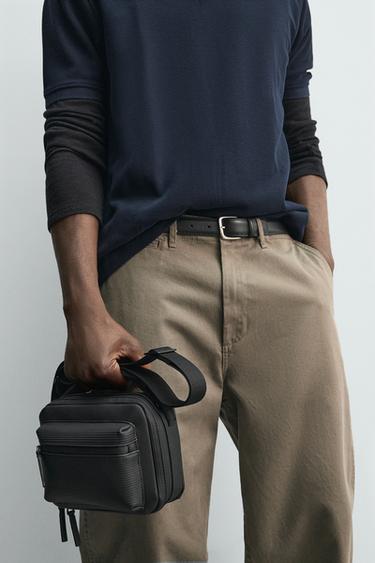 BANDOLERA ENGOMADA TEXTURA - Negro de Zara - Imagen 0