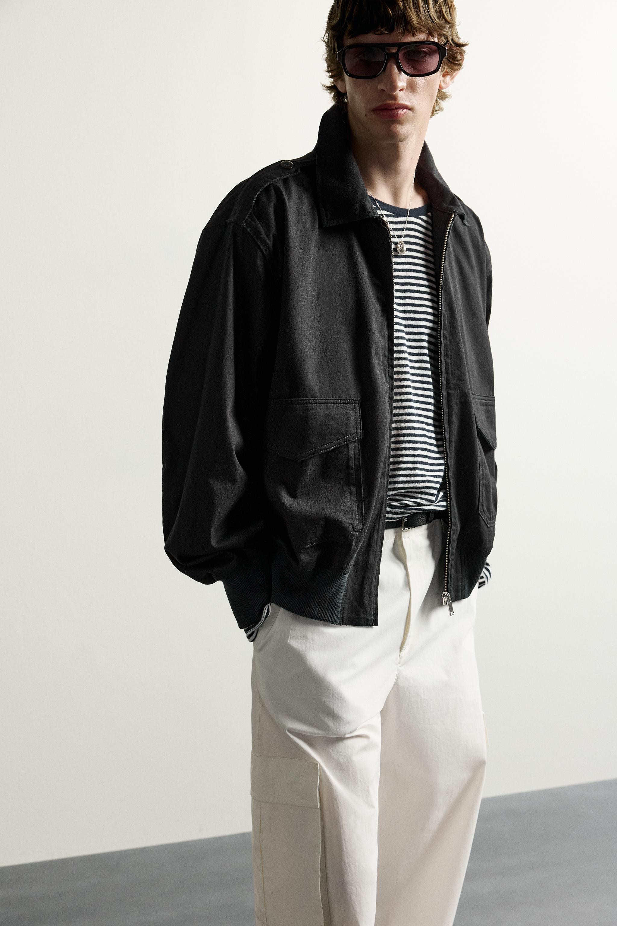Мужские куртки Zara RELAXED-FIT JACKET WITH TABS — фото 6