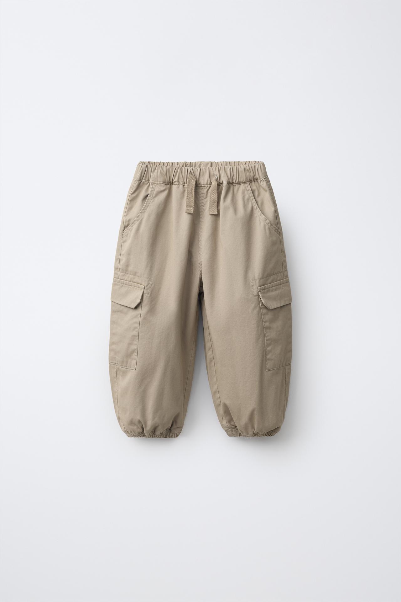 CARGO JOGGER PANTS — Light beige