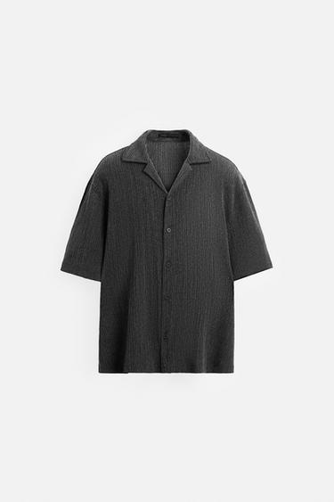 CAMISA ESTRUCTURA LAVADA - Gris antracita de Zara