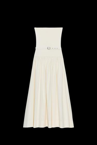CONTRAST BELT DRESS - Ecru by Zara - Image 0
