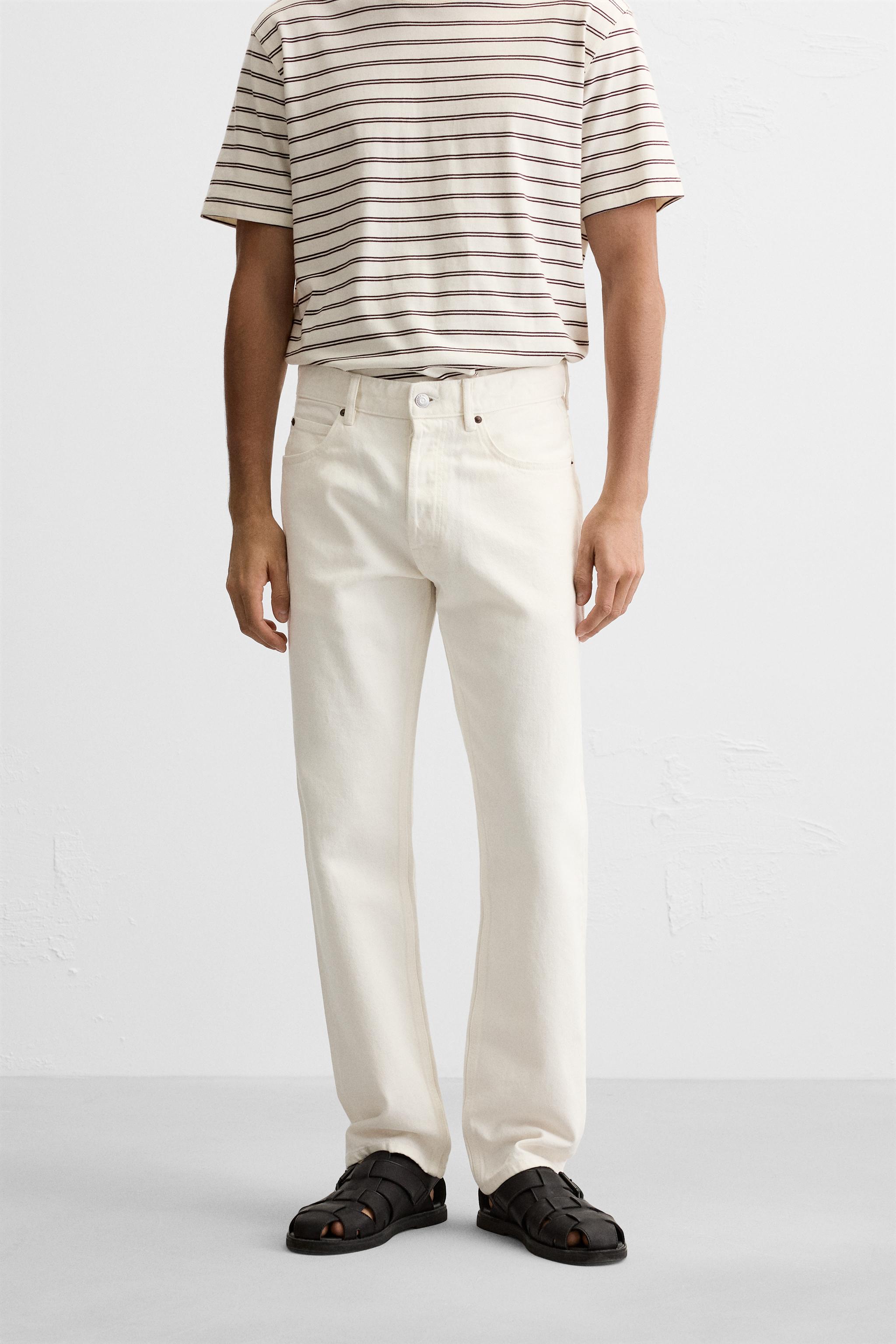 Jeans Pantaloni Bianchi Uomo Zara Pantaloni Cargo Pantalone Verde Zara Lyle Scott Main Road Cargo