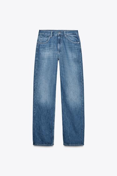 JEAN TRF BAGGY DROIT TAILLE NORMALE - Bleu marine de Zara - Image 8
