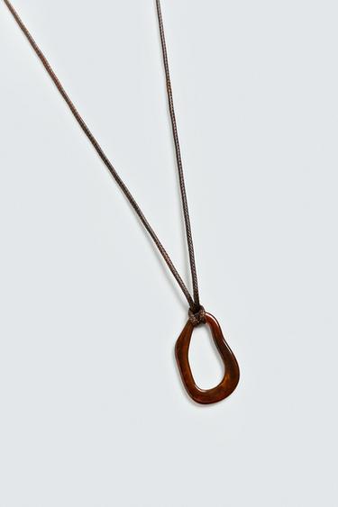 COLLIER LACET PENDENTIF - Marron de Zara - Image 3