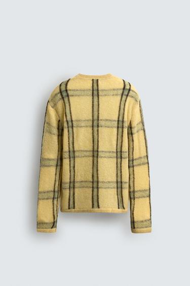 STRIPED JACQUARD RELAXED FIT JUMPER - Yellow by Zara - Image 7
