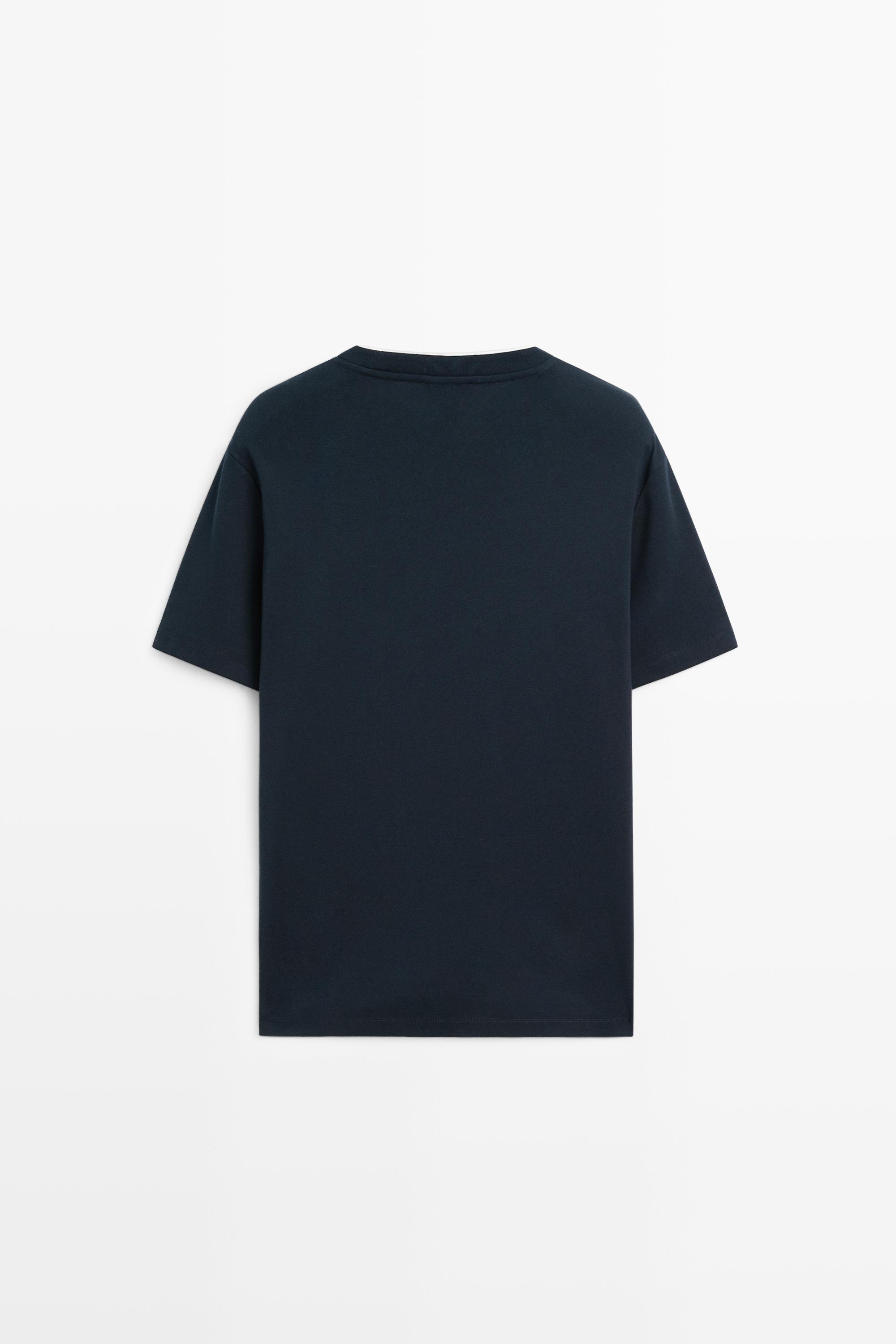T-shirt double col 100 % coton