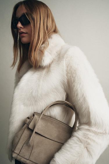 MINI CITY BAG SUEDE - Grey by Zara