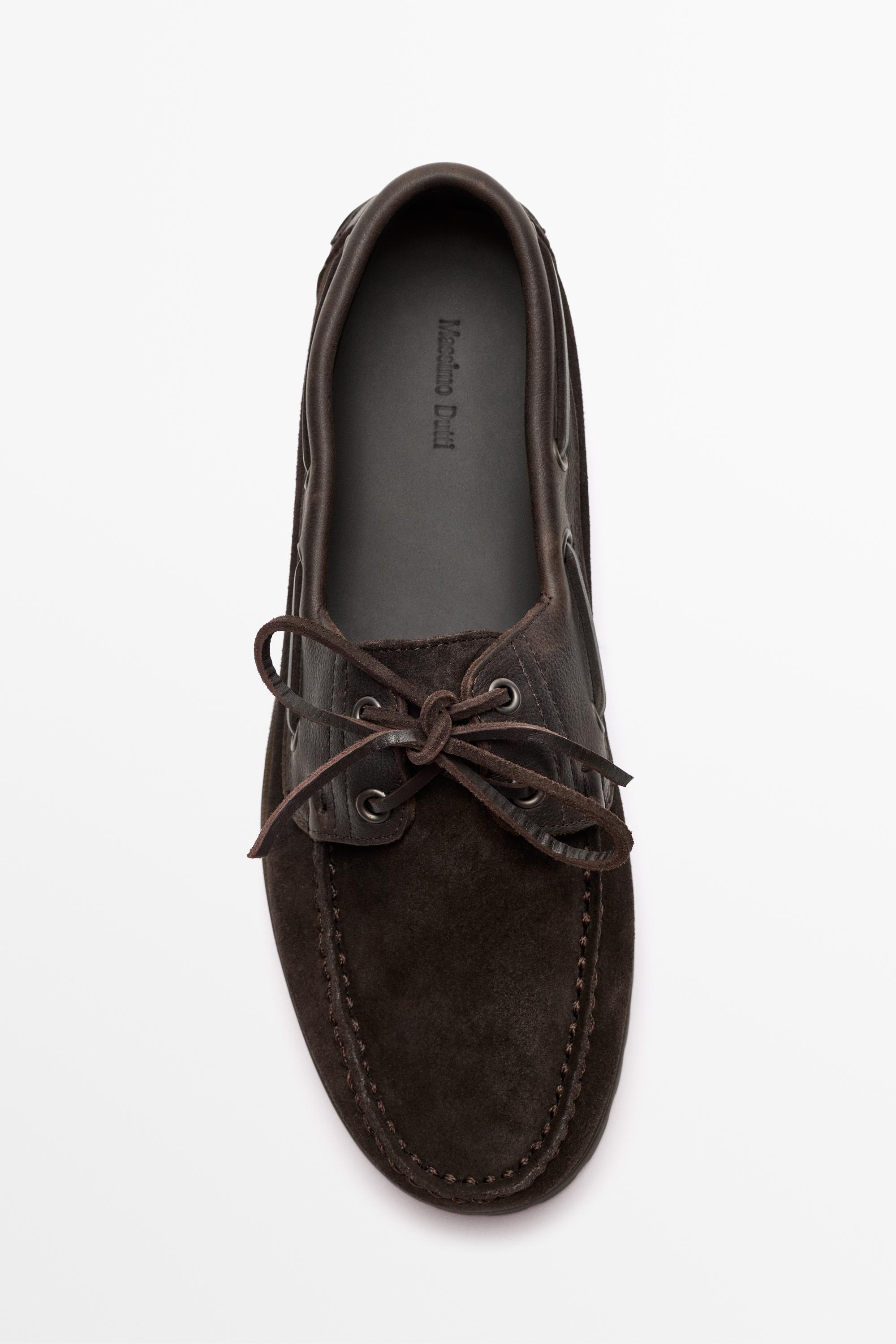 Nappa leather boat shoe