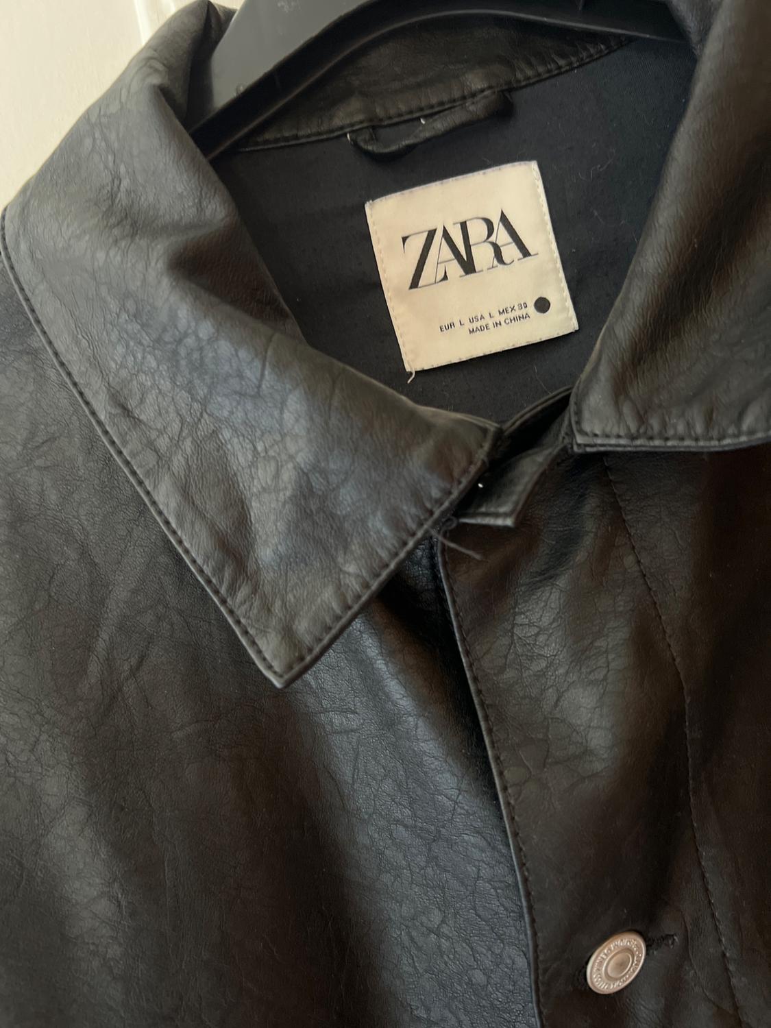 FAUX LEATHER OVERSHIRT - Image 3