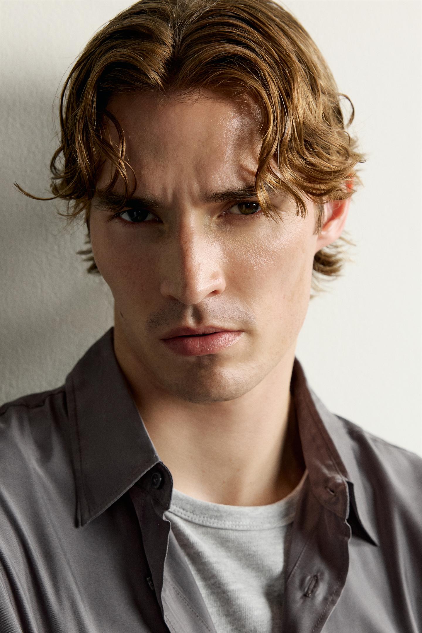 Мужская рубашка Zara Cupro Blend Fluid, цвет: Серый — фото 5