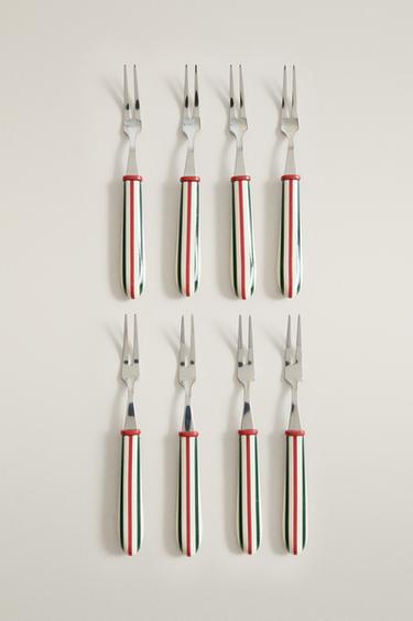 PACK APERITIEFVORKJES MET KERSTSTREPEN (6-PACK) - Rood van Zara
