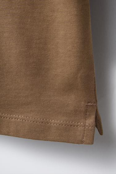 BASIC HEAVY WEIGHT T-SHIRT - Light brown by Zara - Image 3