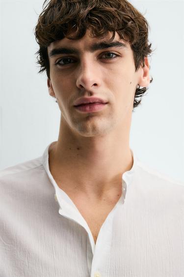 CHEMISE POLO EFFET FROISSÉ - Blanc de Zara - Image 5