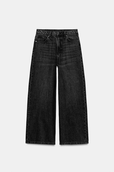 JEANS ZW COLLECTION WIDE LEG TIRO ALTO - Negro de Zara - Imagen 0