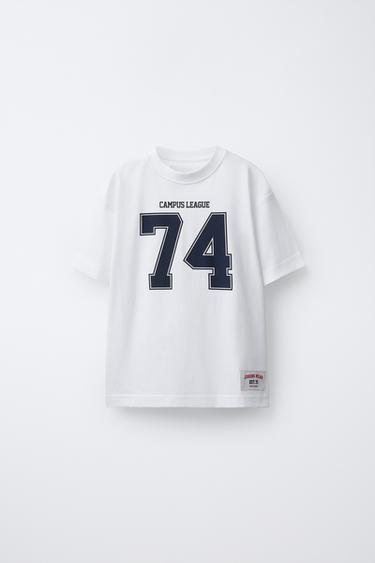NUMBER JOGGING T-SHIRT - White by Zara - Image 0
