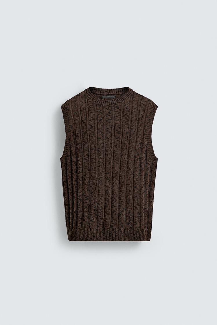 ZARA OPEN-KNIT TANK TOP
