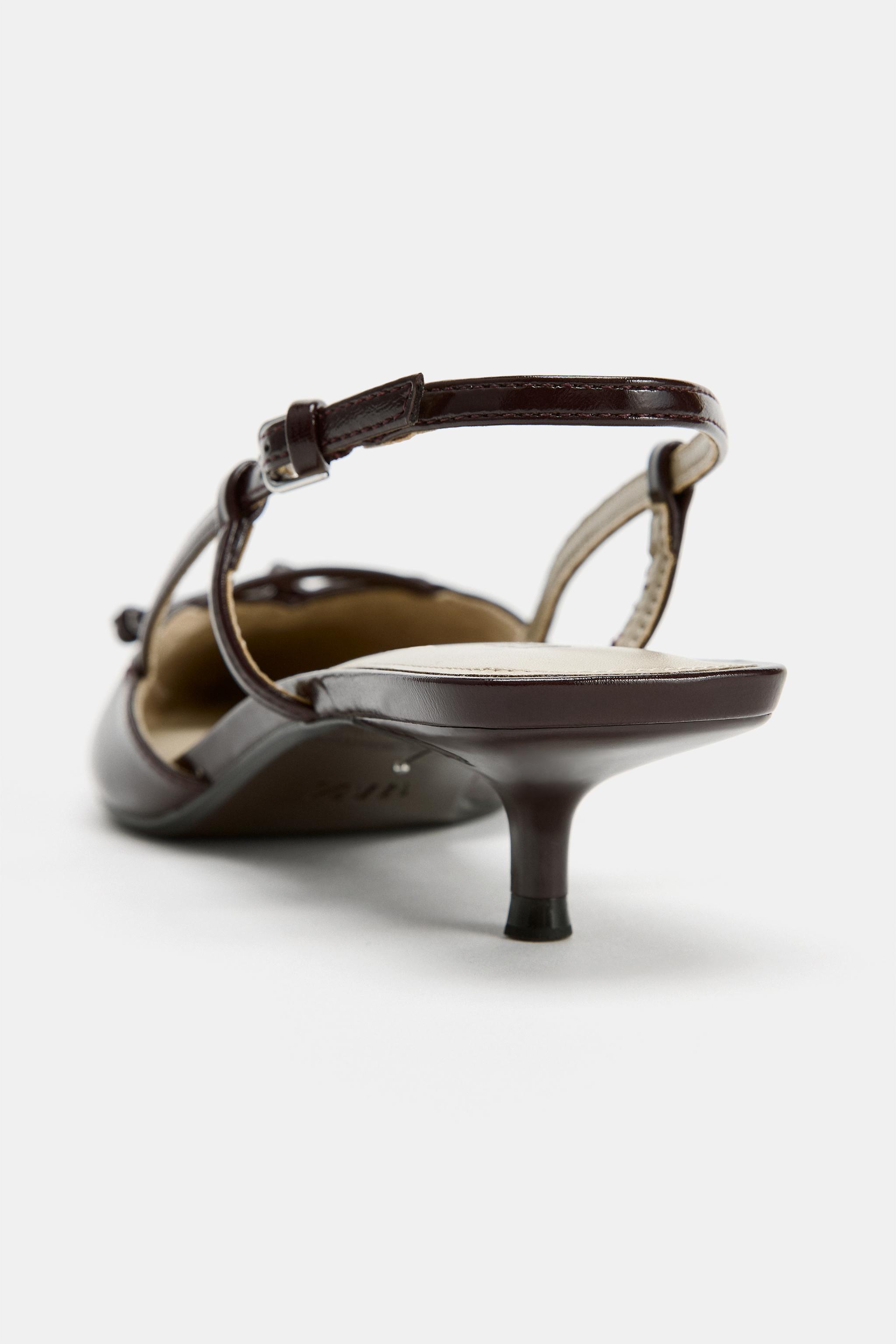 BOW SLINGBACK HEELS