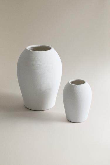 TEXTURED CERAMIC VASE - Crudo de Zara - Imagen 0