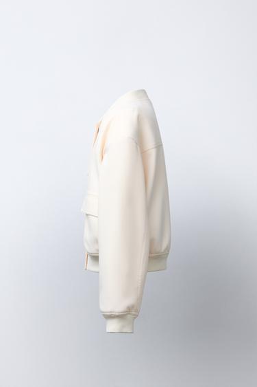 BOMBER COURT AVEC ÉPAULETTES - Écru de Zara - Image 2