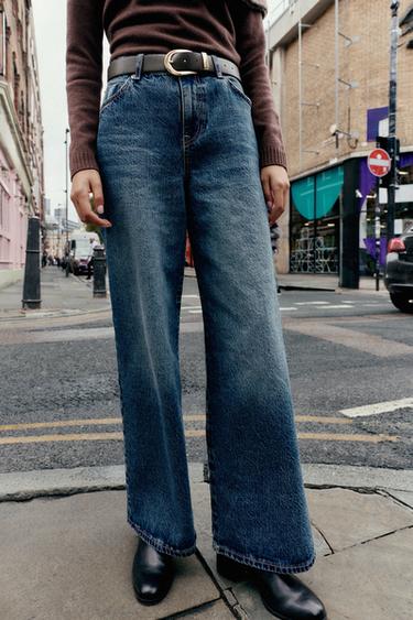 Z1975 WIDE LEG LOOSE HIGH-WAIST JEANS - Faded blue by Zara