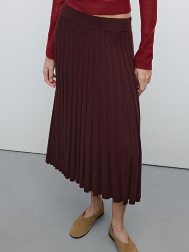 Zara Pleated midi skirt with elastic waistband - various