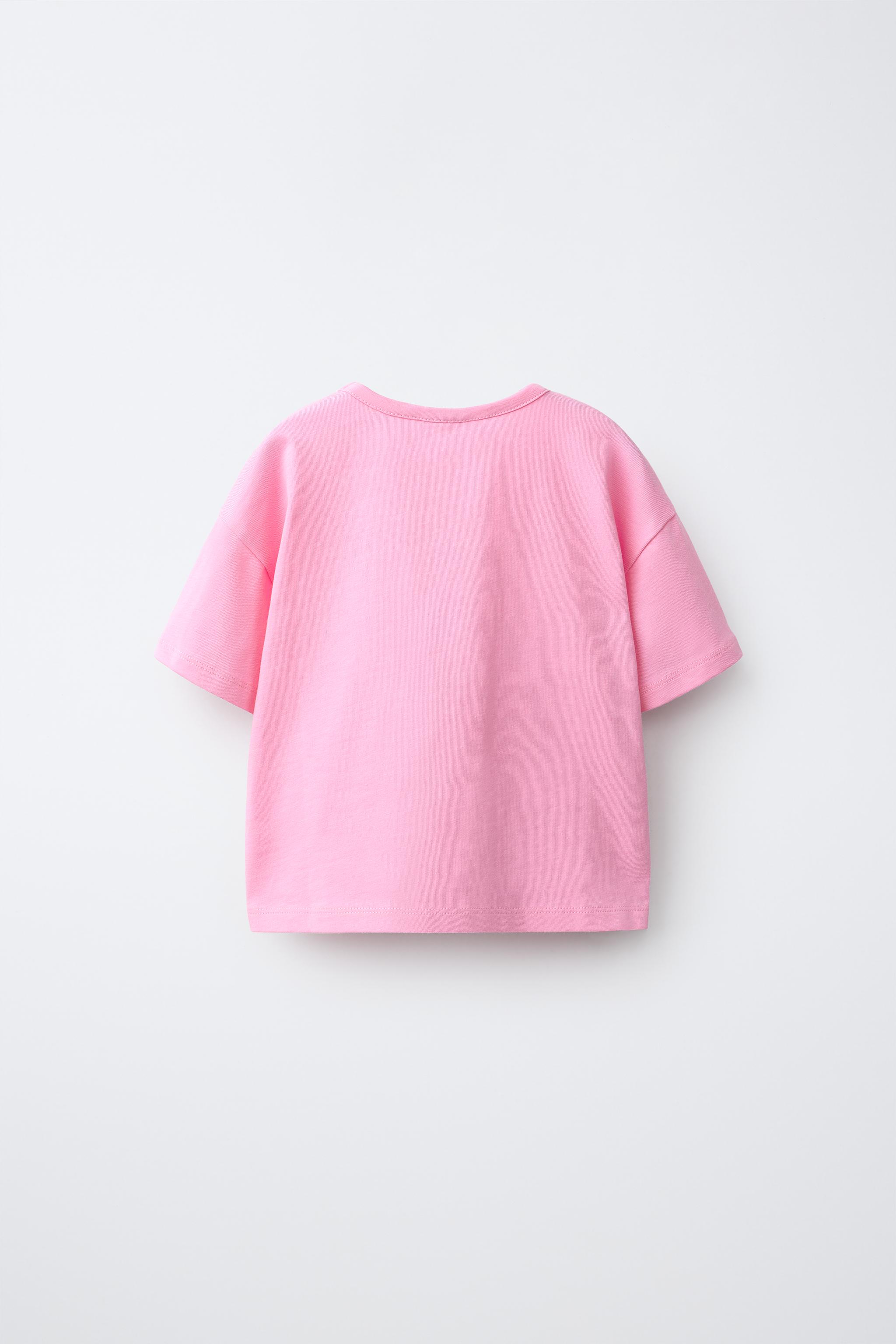 BOW T-SHIRT — Bubble gum