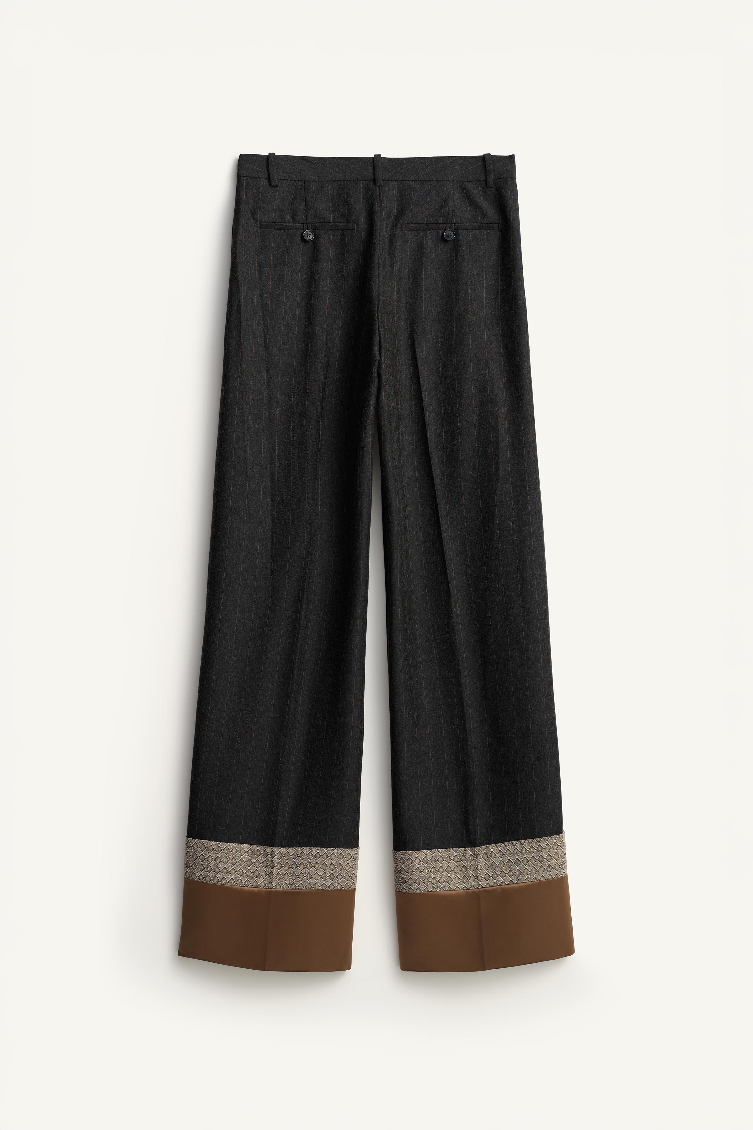 LIMITED EDITION STRIPED PANTS WITH CONTRAST HEM