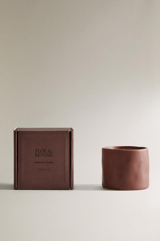(150 G) FLORAL BEYOND SCENTED CANDLE - Light red | ZARA United Kingdom