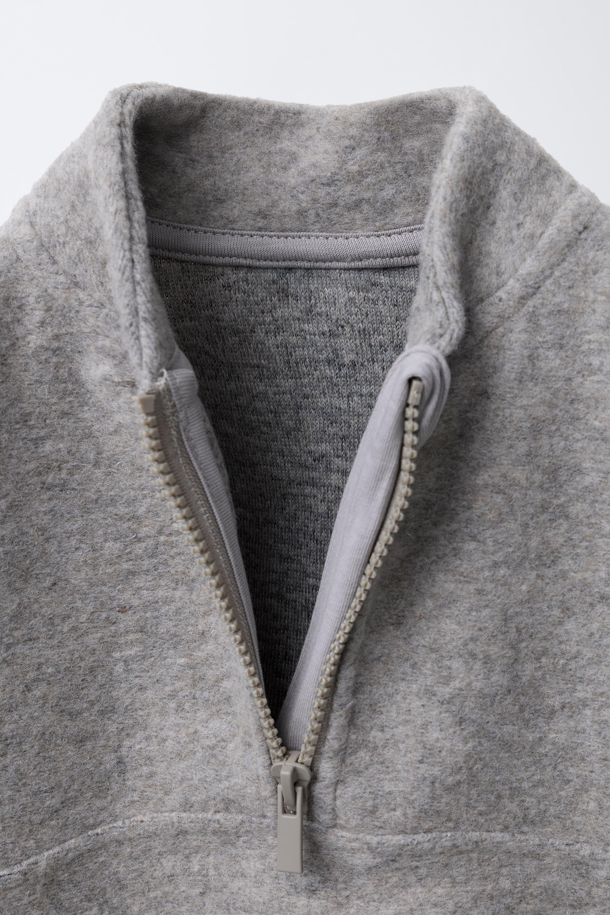 SOFT ZIP SWEATSHIRT - Beige marl | ZARA United States