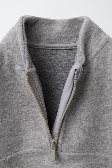 SWEAT ZIPPÉ SOFT - Beige chiné de Zara - Image 2
