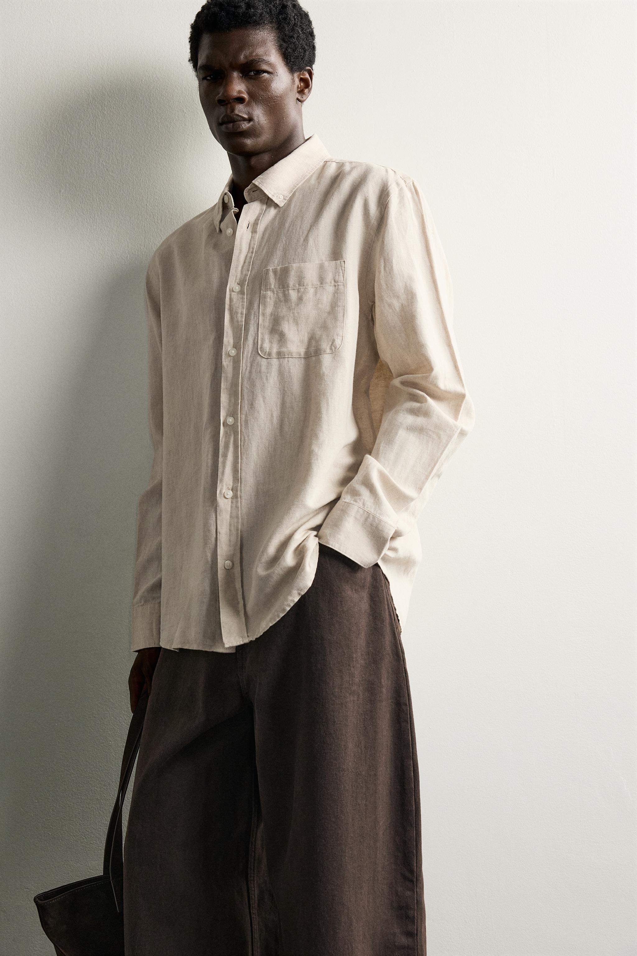 CHEMISE REGULAR FIT LIN-COTON