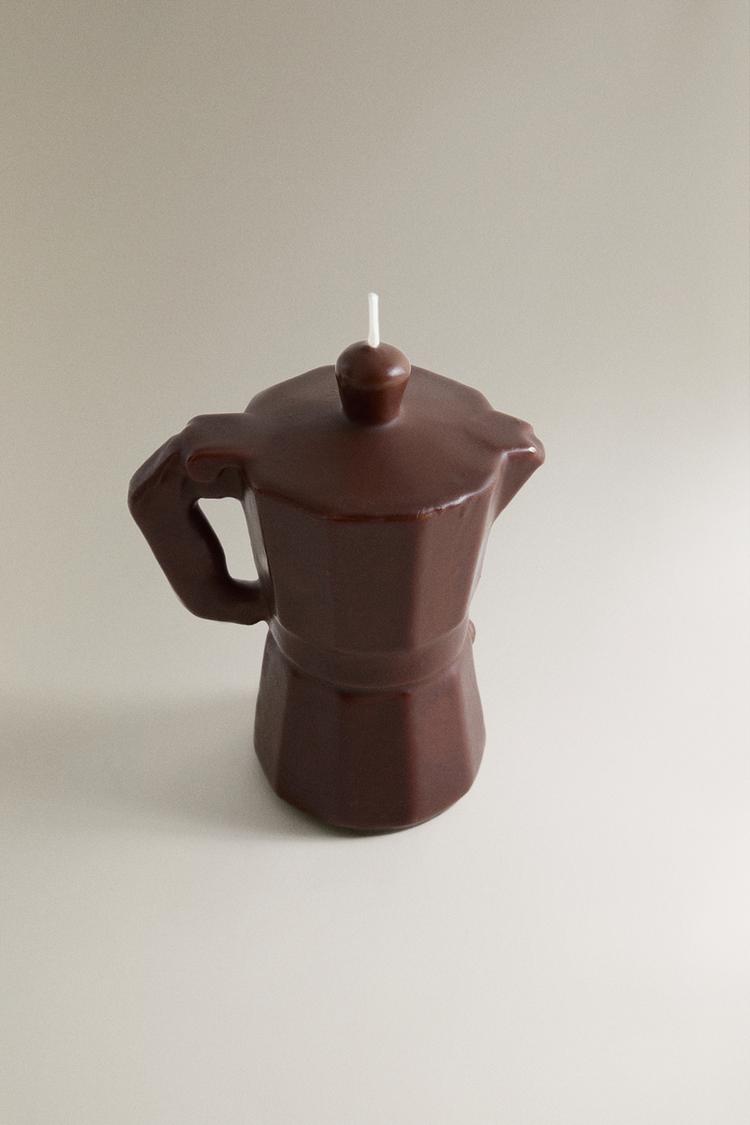 COFFEE CREAM MOKA POT CANDLE — Sand