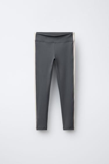 STRIPED LEGGINGS - Grey by Zara - Image 0