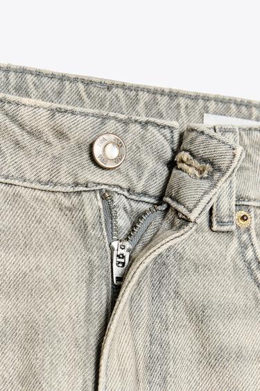 JEAN Z1975 DROIT TAILLE HAUTE LONG - Gris clair de Zara - Image 3