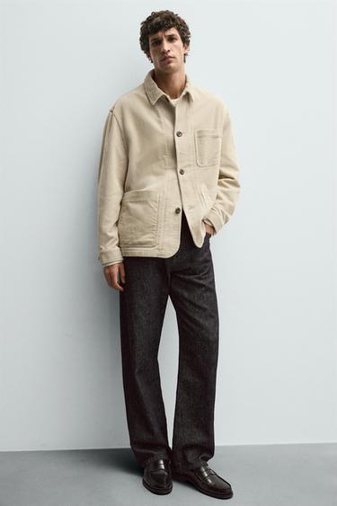 CORDUROY POCKET JACKET - Ecru by Zara - Image 6